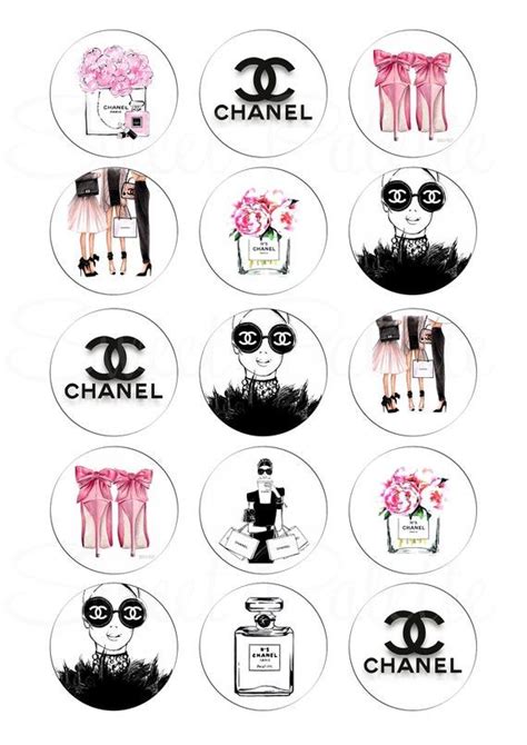 chanel cupcake toppers|chanel logo cake topper.